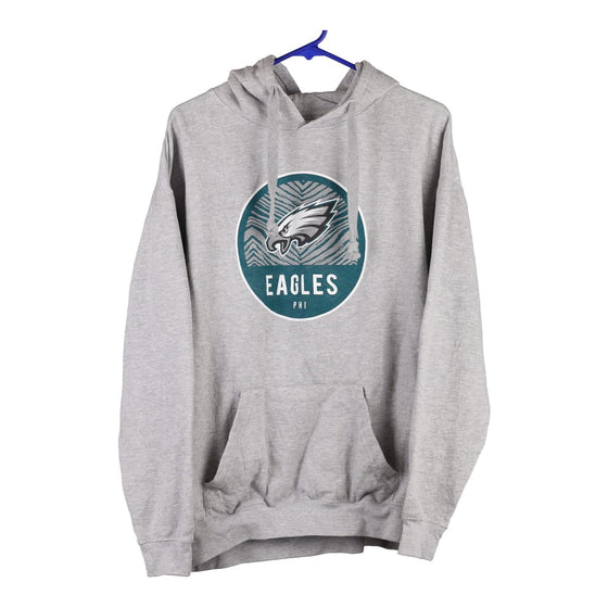 Philadelphia Eagles Nfl Hoodie - XL Grey Cotton Blend