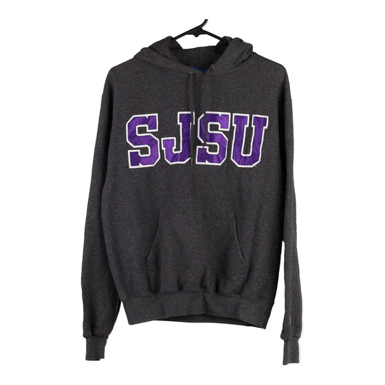 SJSU Champion College Hoodie - Small Grey Cotton Blend - Thrifted.com