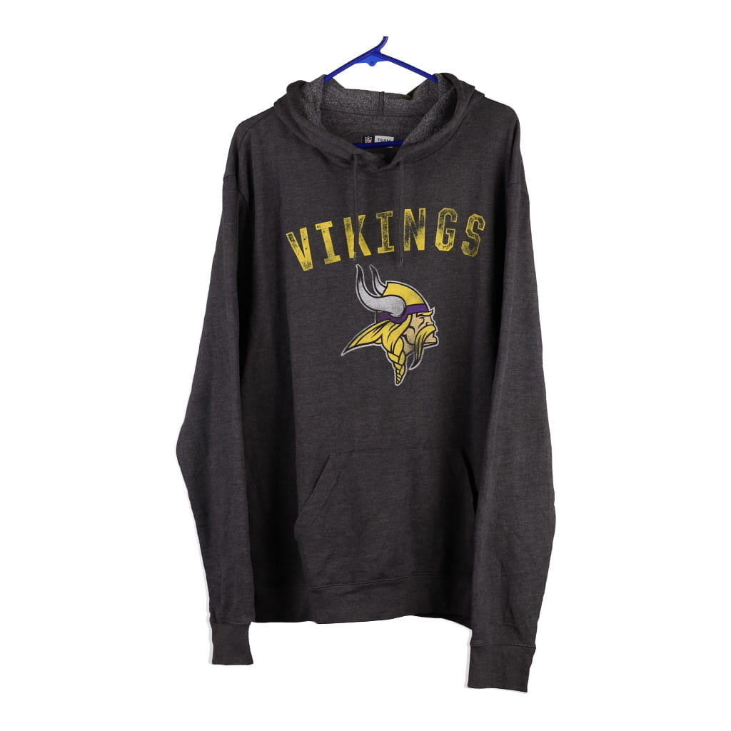 Minnesota Vikings Nfl NFL Hoodie - Medium Grey Cotton Blend