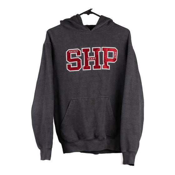 SHP Pennant Hoodie - Small Grey Cotton Blend - Thrifted.com