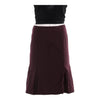 Vintage burgundy Benetton Midi Skirt - womens 28" waist