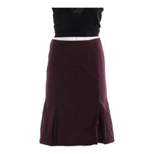  Vintage burgundy Benetton Midi Skirt - womens 28" waist