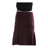 Vintage burgundy Benetton Midi Skirt - womens 28" waist