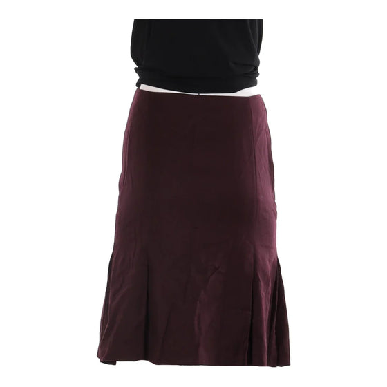 Vintage burgundy Benetton Midi Skirt - womens 28" waist