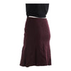 Vintage burgundy Benetton Midi Skirt - womens 28" waist