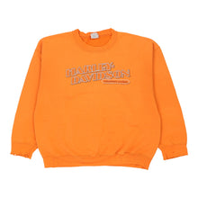  Vintage orange Harley Davidson Sweatshirt - mens x-large