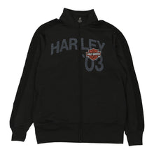  Vintage black Harley Davidson 1/4 Zip - mens large