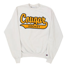  Vintage white Cougar Hockey Champion Sweatshirt - mens small