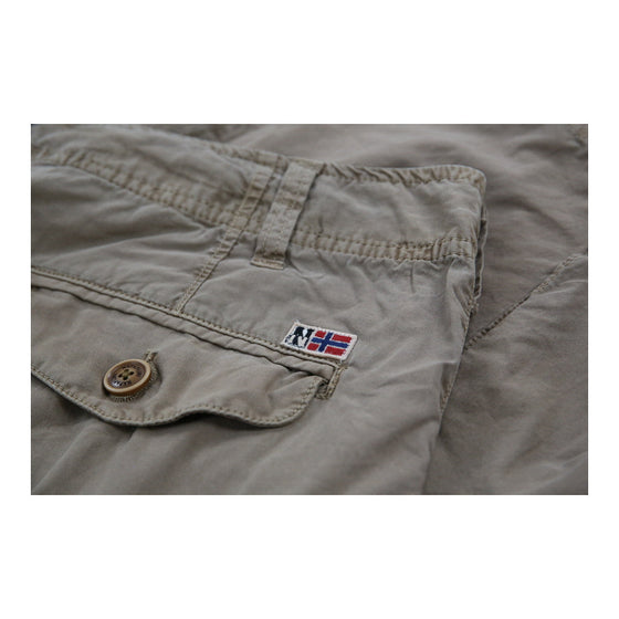 Vintage beige Napapijri Cargo Shorts - mens 33" waist