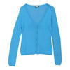 Versus By Versace Cardigan - Large Blue Cotton