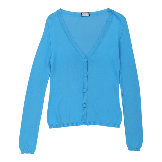 Versus By Versace Cardigan - Large Blue Cotton