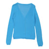 Versus By Versace Cardigan - Large Blue Cotton