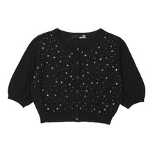  Love Moschino Cropped Cardigan - Small Black Cotton