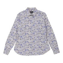  Best Company Floral Patterned Shirt - Large Blue Cotton