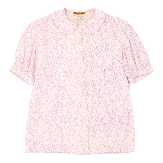 Valentino Collared Blouse - Medium Pink Silk