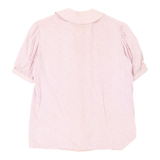 Valentino Collared Blouse - Medium Pink Silk