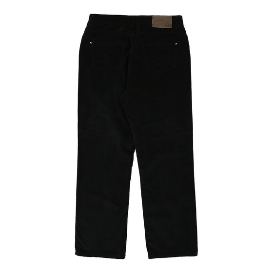 Les Copains Trousers - 34W UK 14 Black Cotton Blend