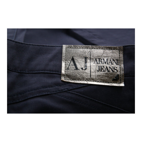 Armani Jeans Trousers - 31W UK 10 Navy Cotton