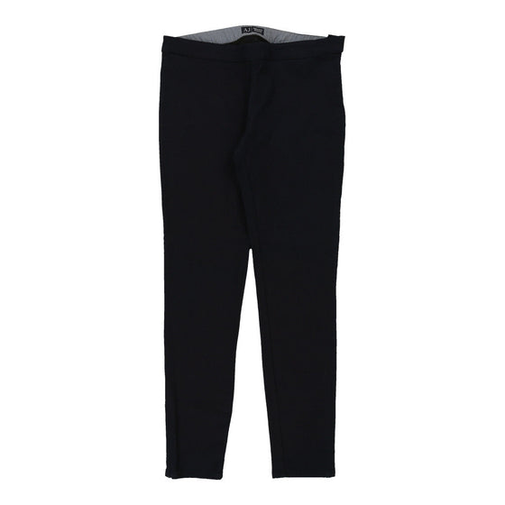 Armani Jeans Skinny Trousers - 32W UK 10 Navy Cotton