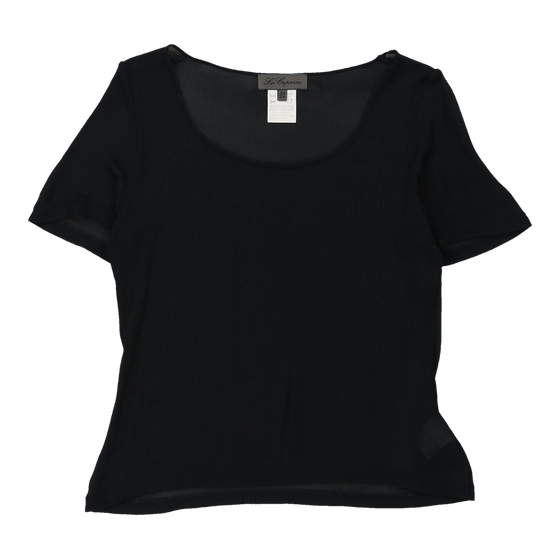 Les Copains T-Shirt - Medium Black Viscose