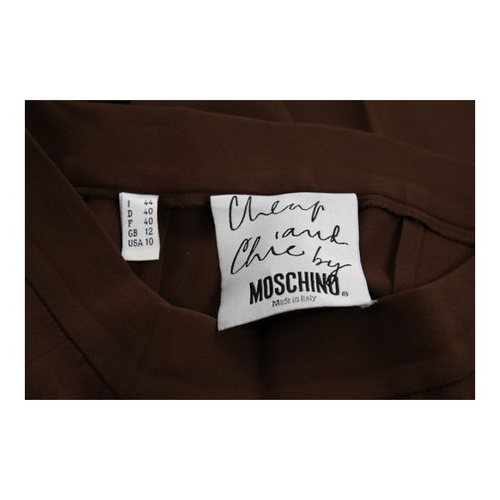 Cheap & Chic Moschino Trousers - 28W UK 8 Brown Cotton