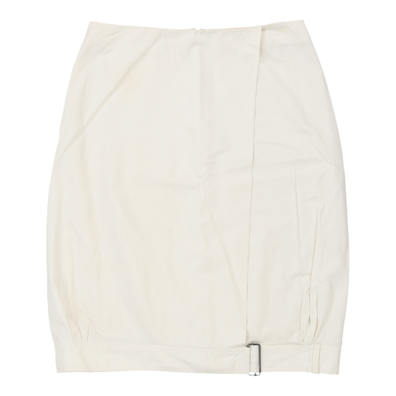 Dries Van Noten Pencil Skirt - 30W UK 10 White Cotton