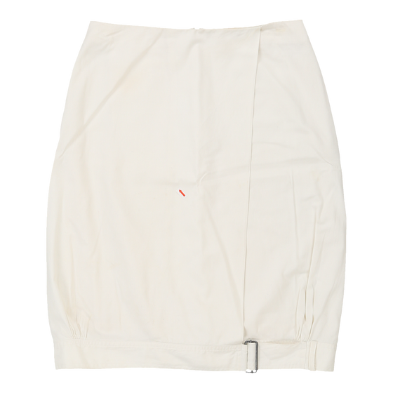 Dries Van Noten Pencil Skirt - 30W UK 10 White Cotton