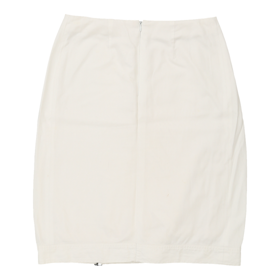 Dries Van Noten Pencil Skirt - 30W UK 10 White Cotton