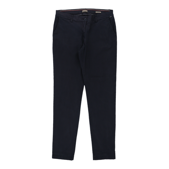 Napapijri Trousers - 32W UK 10 Black Cotton