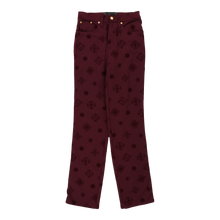  Roccobarocco Trousers - 28W UK 8 Burgundy Nylon