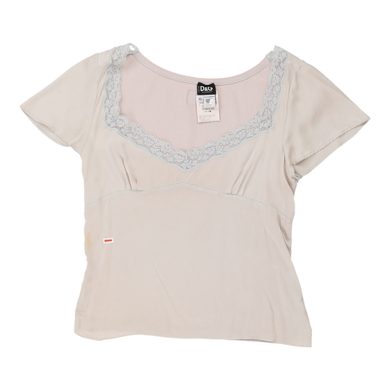 Dolce & Gabbana Top - XL Pink Silk Blend