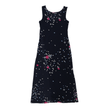  Moschino Maxi Dress - Small Navy Viscose Blend