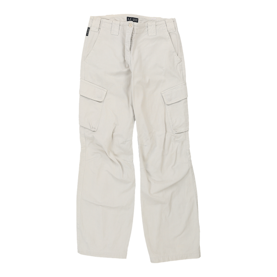 Armani Jeans Cargo Trousers - 30W UK 8 White Cotton