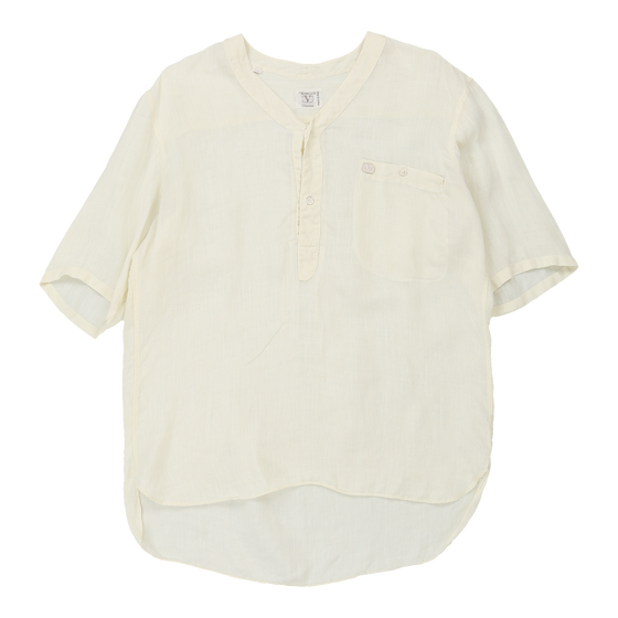 Valentino Blouse - Large Cream Linen