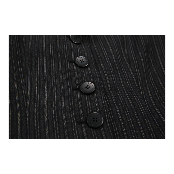 Roccobarocco Pinstripe Full Suit - Small Black Wool