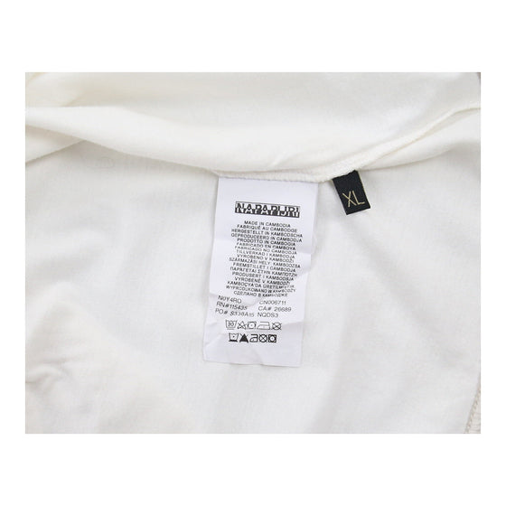 Napapijri Graphic T-Shirt - XL White Cotton