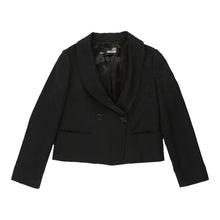  Love Moschino Cropped Blazer - Large Black Silk Blend