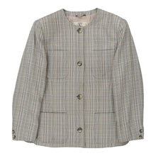  Valentino Checked Blazer - Small Grey Cashmere Blend