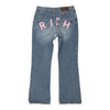 Richmond Spellout Jeans - 33W UK 12 Blue Cotton