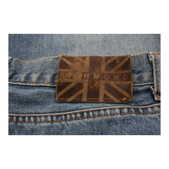 Richmond Spellout Jeans - 33W UK 12 Blue Cotton