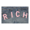 Richmond Spellout Jeans - 33W UK 12 Blue Cotton