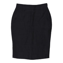  Les Copains Midi Skirt - 29W UK 10 Navy Linen Blend