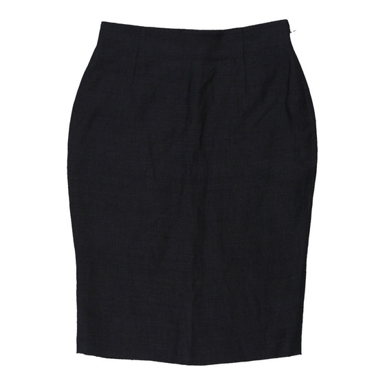 Les Copains Midi Skirt - 29W UK 10 Navy Linen Blend