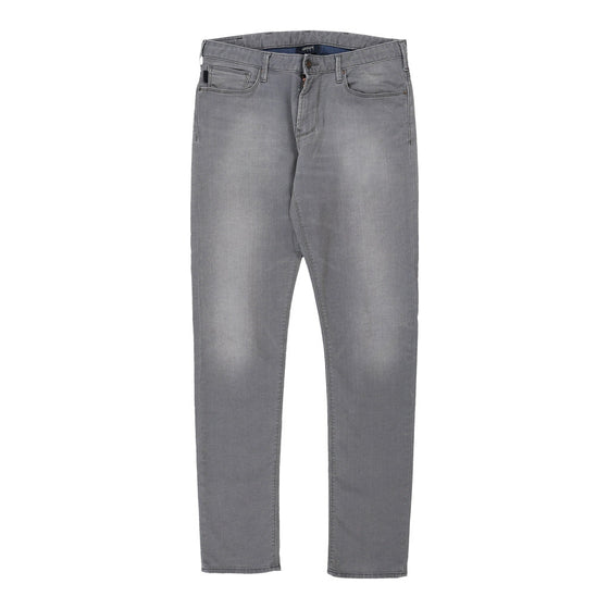 Armani Jeans Skinny Fit Jeans - 32W UK 10 Grey Cotton