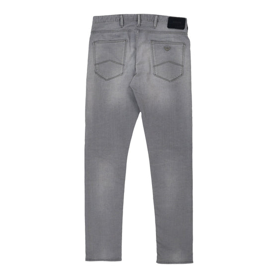 Armani Jeans Skinny Fit Jeans - 32W UK 10 Grey Cotton