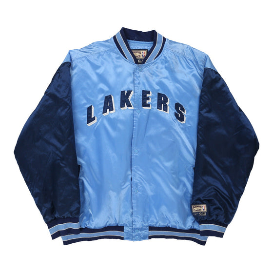 Vintage blue Lakers Hardwood Classics Nba Jacket - mens xx-large