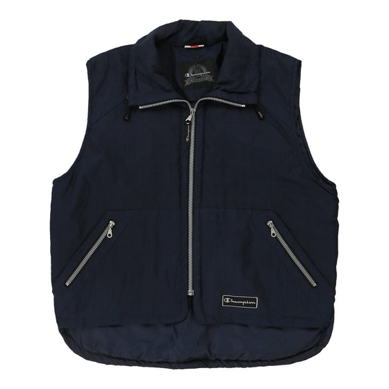 Vintage navy Champion Gilet - mens large