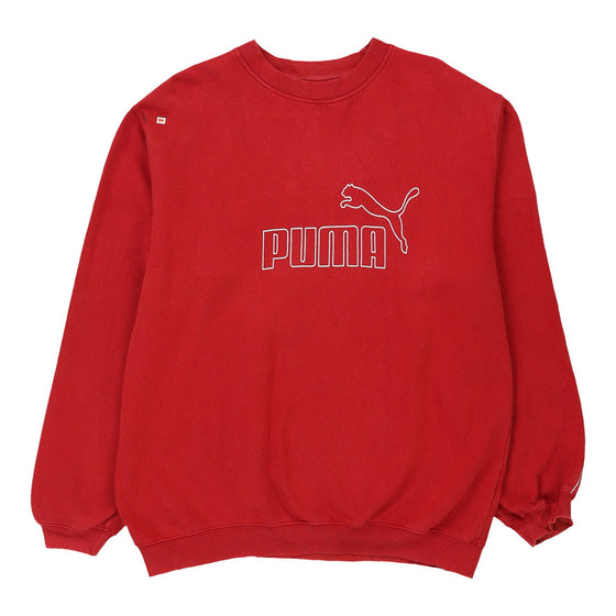 Vintage red Puma Sweatshirt - mens large