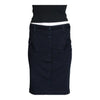 Vintage navy Armani Jeans Midi Skirt - womens 31" waist