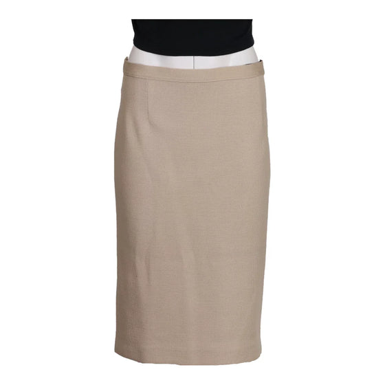 Vintage beige Luisa Spagnoli Midi Skirt - womens 34" waist